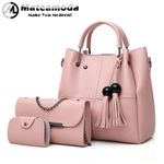 Mateamoda 3 PCS Women Bags Ladies Bags Handbags Purse Shoulder Bags Tote Bags Hobo Bags